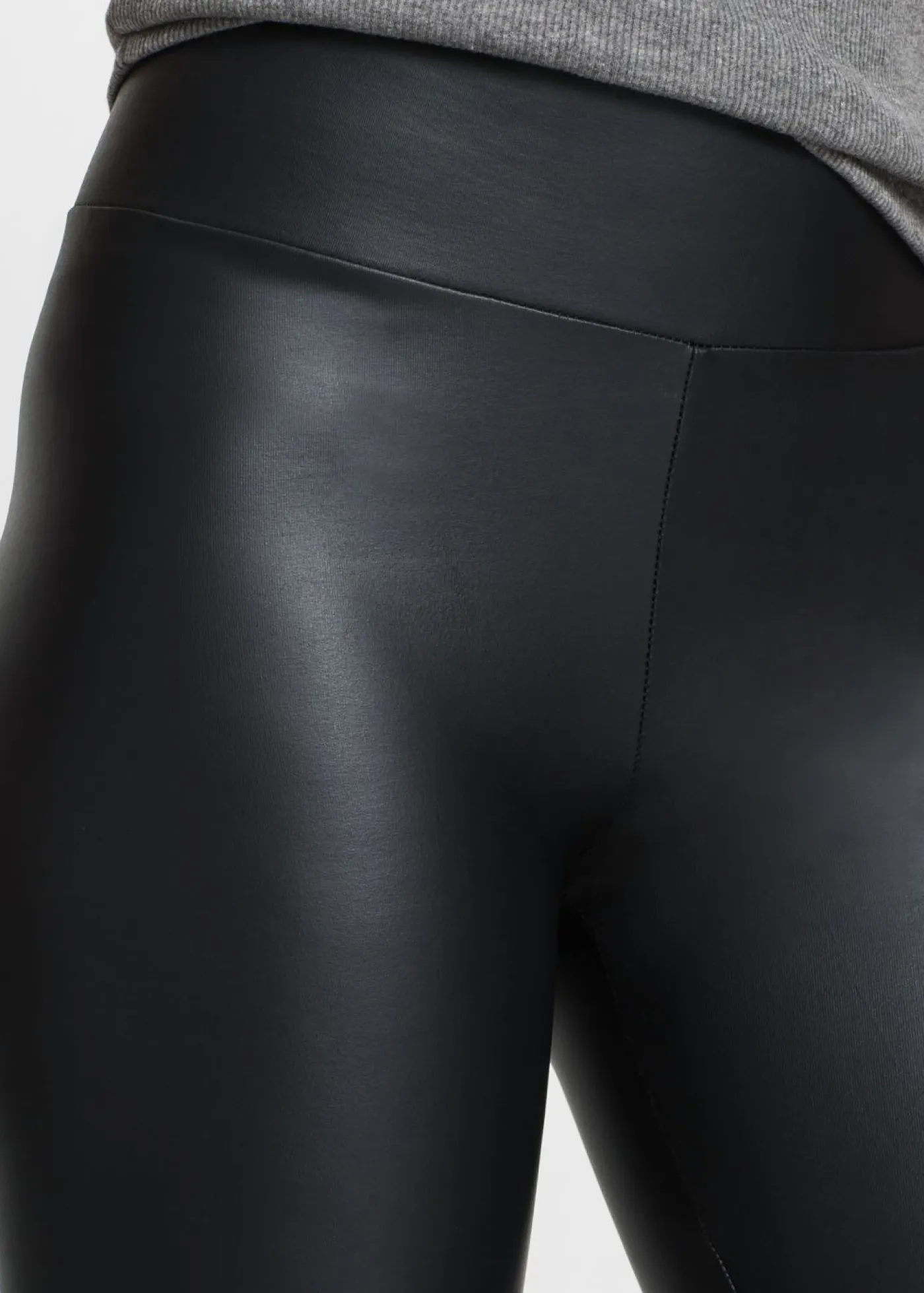 Hot Leggings de piel sintética con revestimiento Mujer Tallas Pequeñas