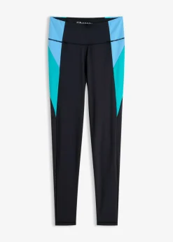 Hot Leggings deportivos cómodos de material de secado rápido en colores en contraste Mujer Ropa Deportiva|Pantalones