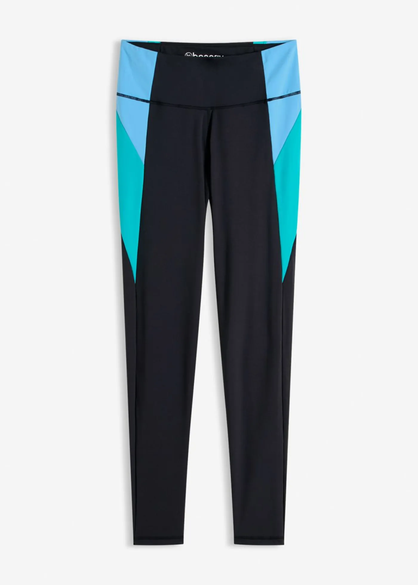 Hot Leggings deportivos cómodos de material de secado rápido en colores en contraste Mujer Ropa Deportiva|Pantalones