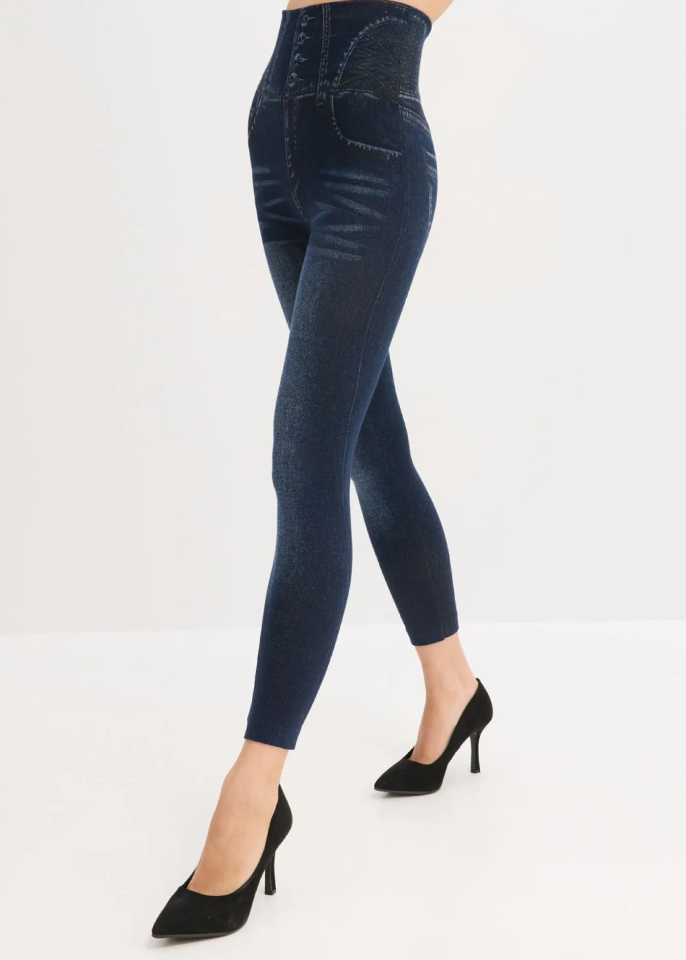 Discount Leggings tipo medias, moldeadores, en look vaquero Mujer Ropa Interior Moldeadora|Medias, Panties Y Calcetines