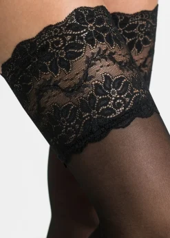 Outlet Medias de sujeción con encaje 20 den Mujer Lencería Sexy|Medias, Panties Y Calcetines