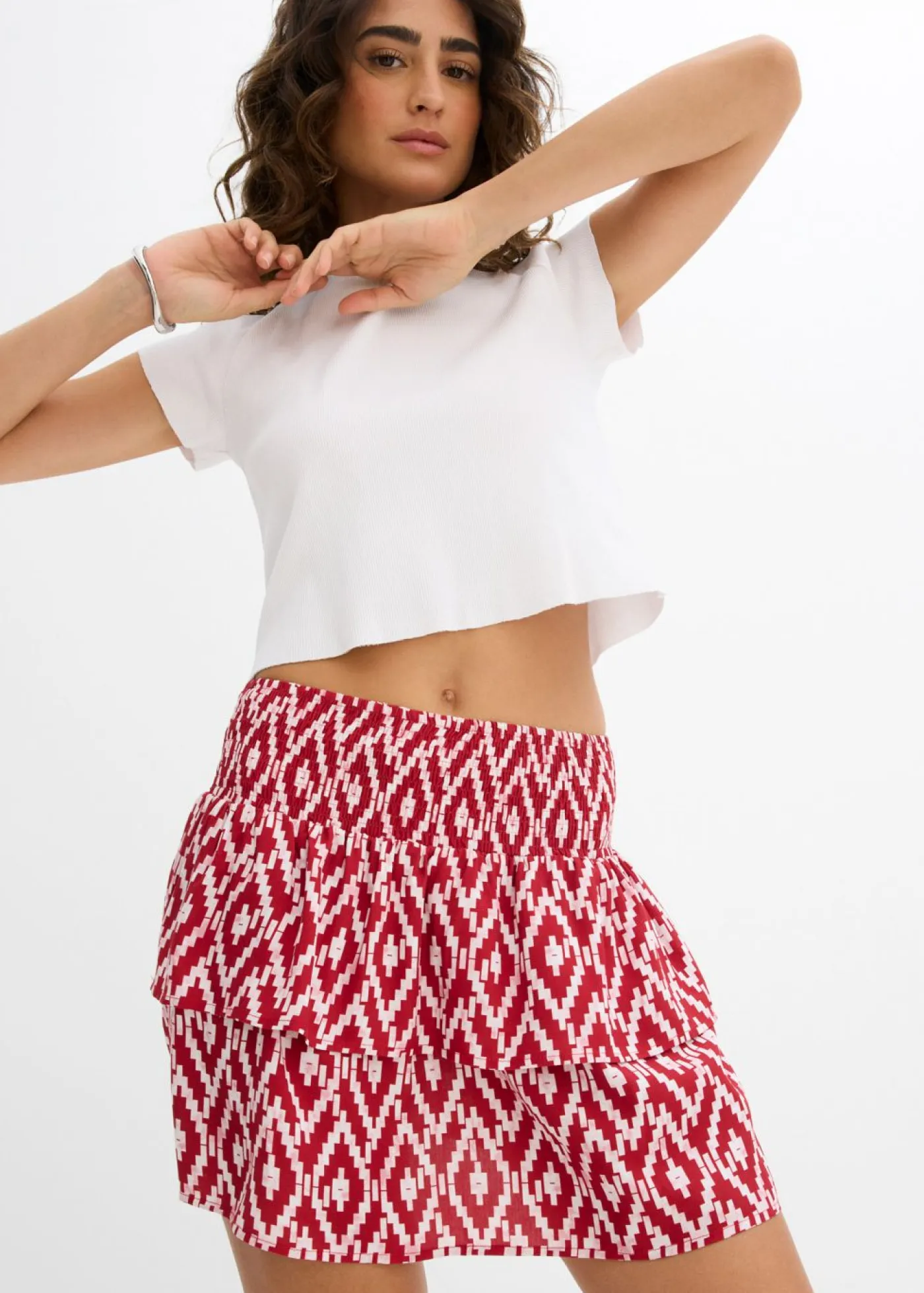 Hot Minifalda de viscosa fluida Mujer Faldas