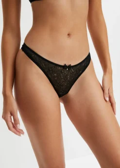 Minitanga de encaje elegante (3 unidades) Mujer Lencería|Bragas