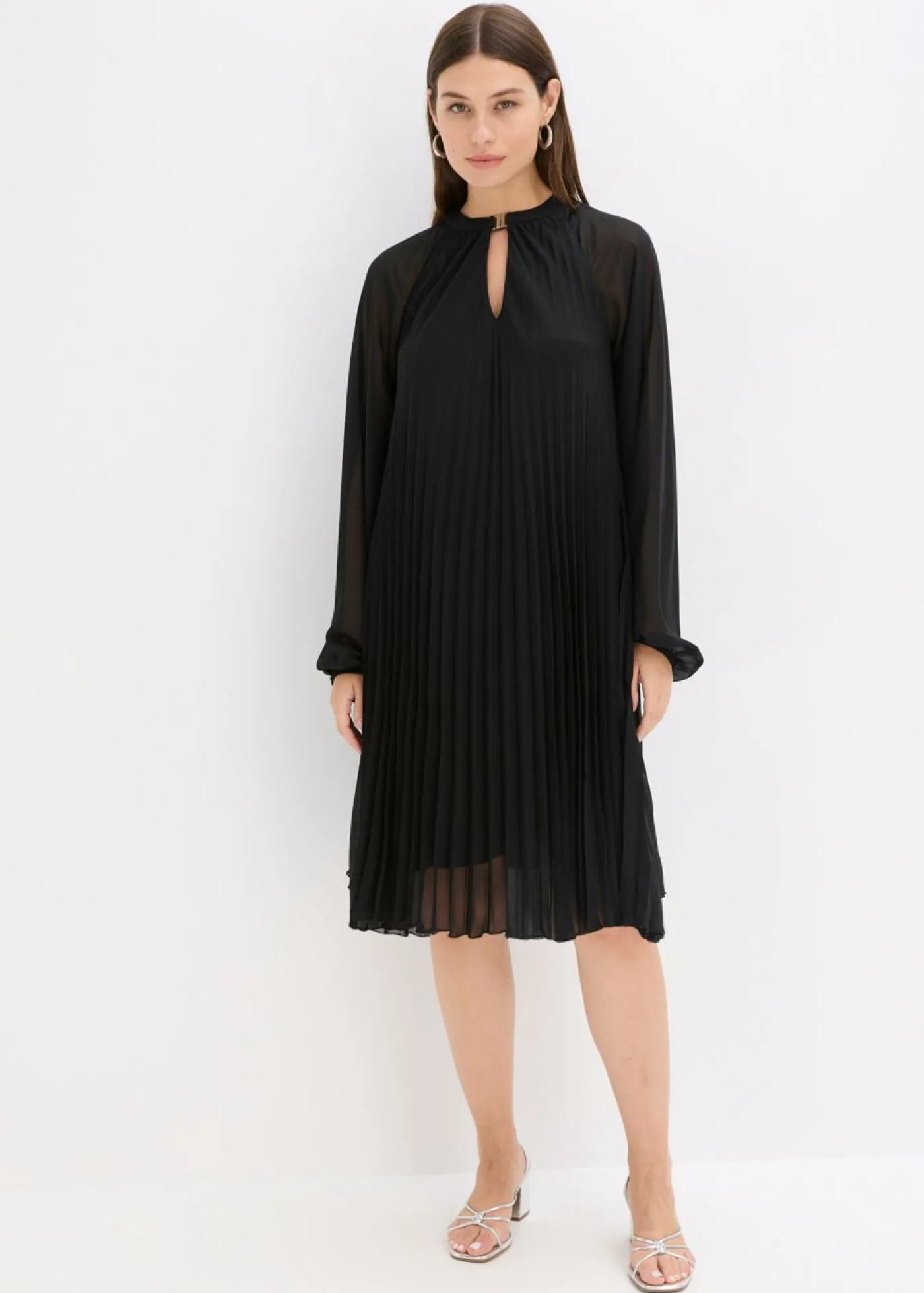 Outlet Minivestido de gasa fina con plisado Mujer Vestidos|Novedades