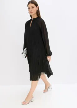 Outlet Minivestido de gasa fina con plisado Mujer Vestidos|Novedades