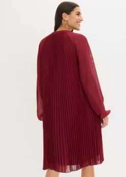 Outlet Minivestido de gasa fina con plisado Mujer Vestidos|Novedades