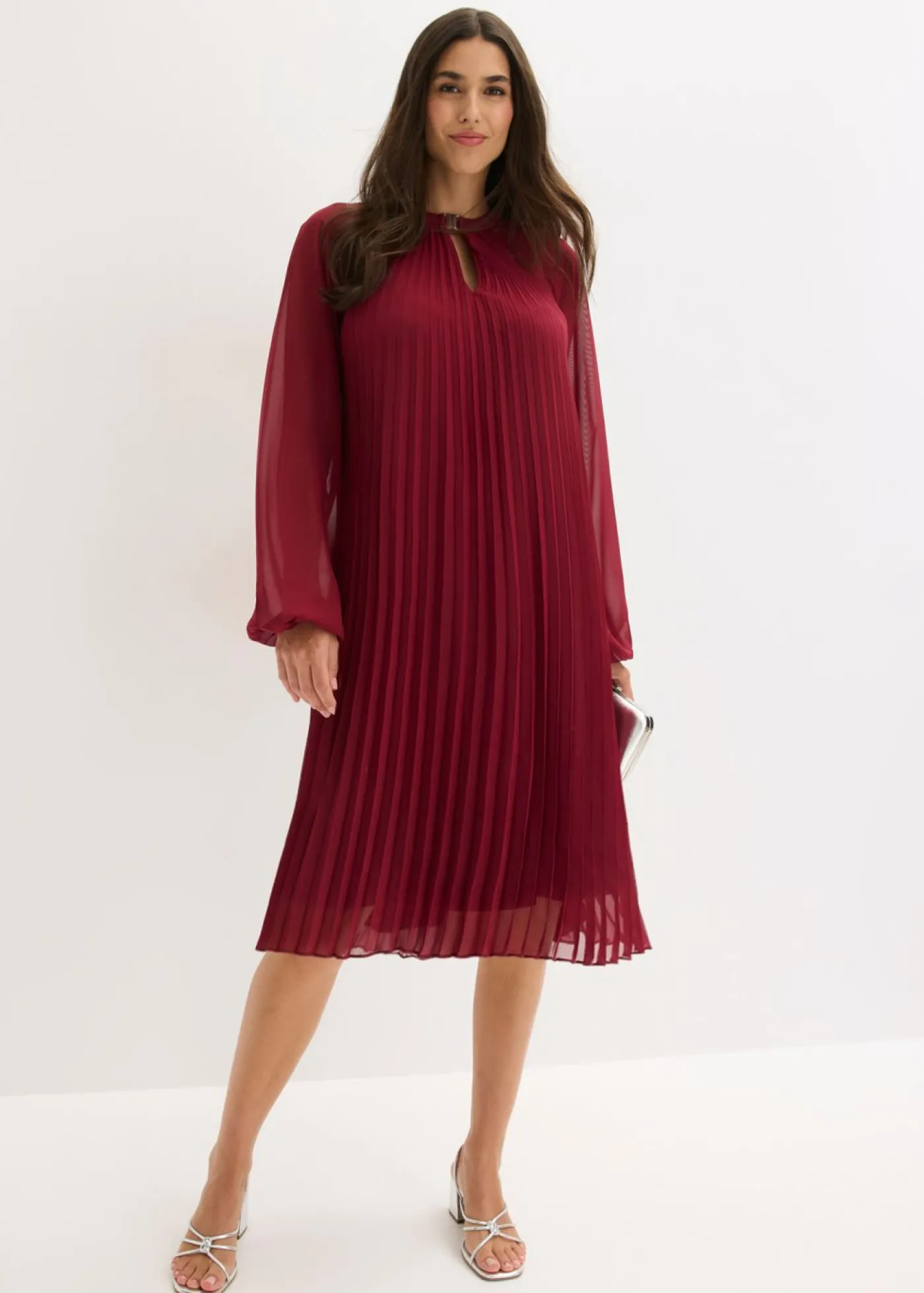 Outlet Minivestido de gasa fina con plisado Mujer Vestidos|Novedades
