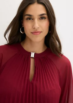 Outlet Minivestido de gasa fina con plisado Mujer Vestidos|Novedades