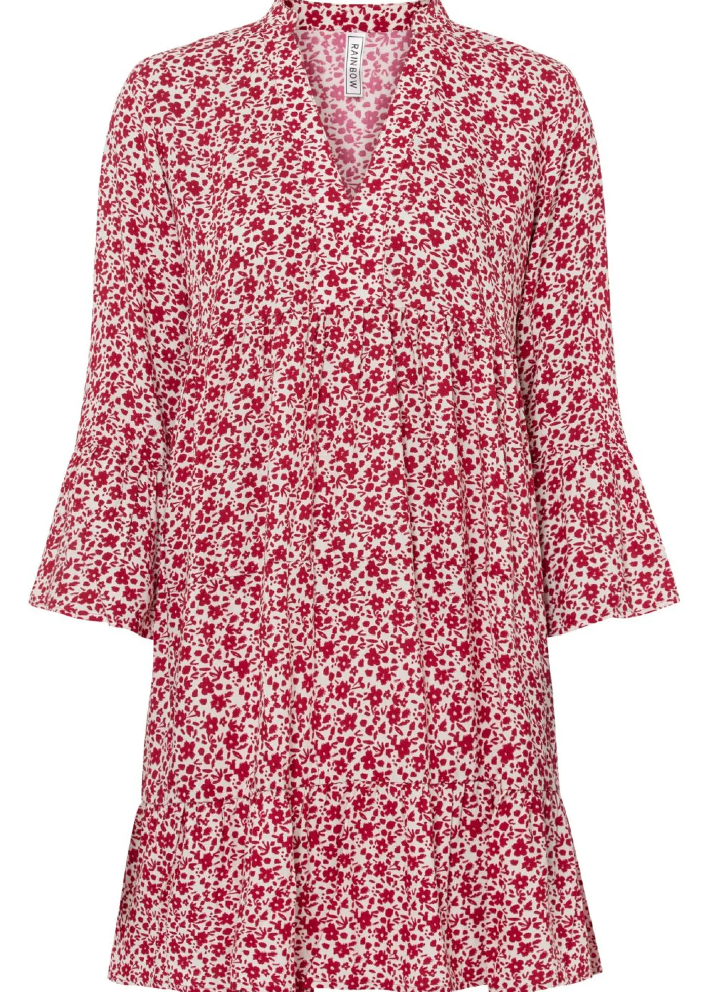Discount Minivestido de viscosa fluida con volantes Mujer Vestidos