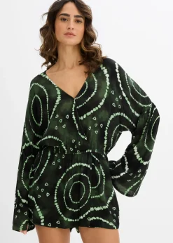 Sale Mono corto de viscosa fluida Mujer Monos