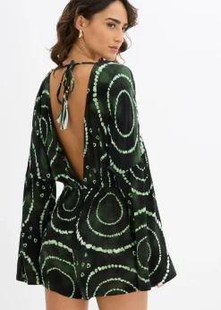 Sale Mono corto de viscosa fluida Mujer Monos