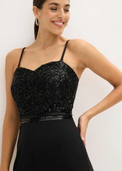 Outlet Mono de crepé estructurado con bordado de perlas Mujer Monos|Novedades