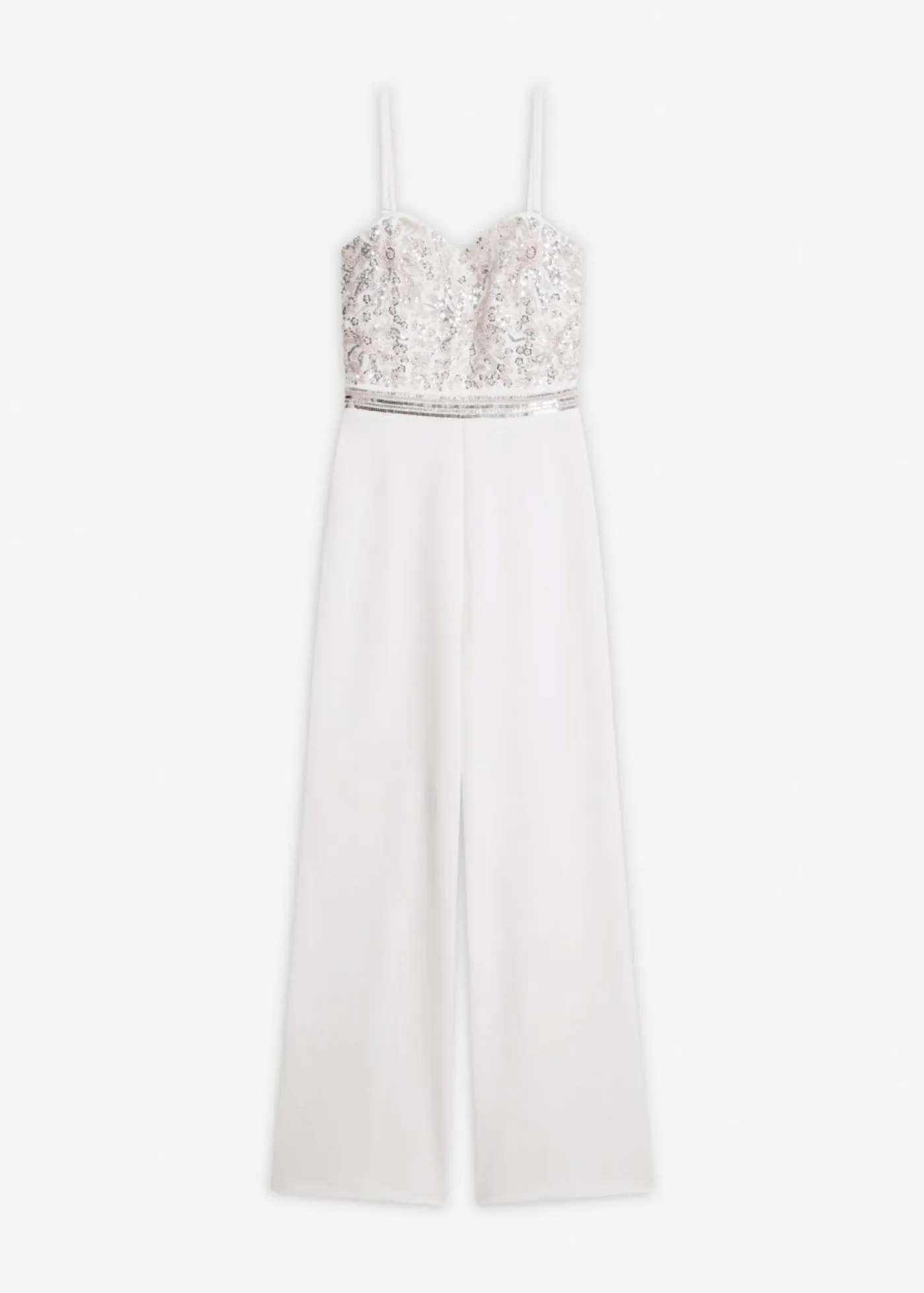Outlet Mono de crepé estructurado con bordado de perlas Mujer Monos|Novedades