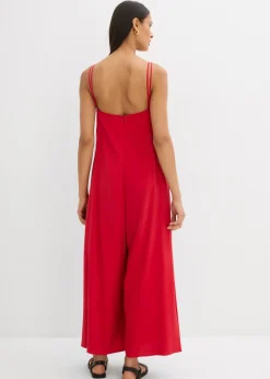 New Mono de mezcla de viscosa con tirantes ajustables Mujer Esenciales|Monos