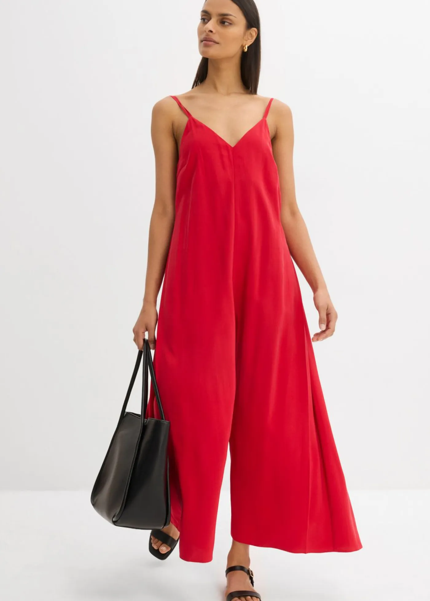 New Mono de mezcla de viscosa con tirantes ajustables Mujer Esenciales|Monos