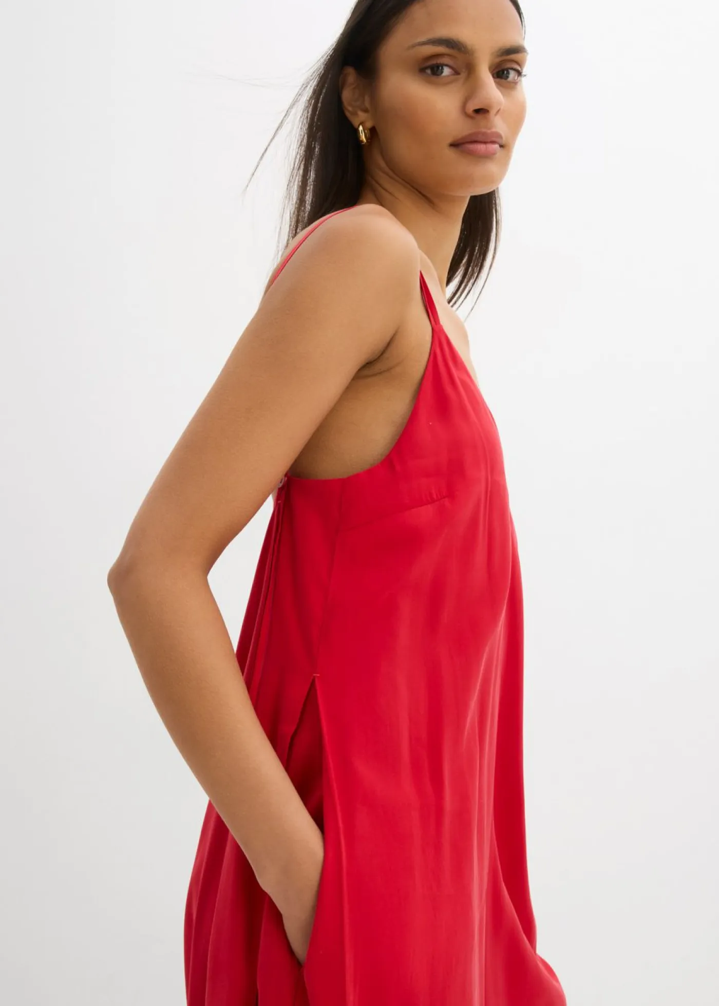New Mono de mezcla de viscosa con tirantes ajustables Mujer Esenciales|Monos