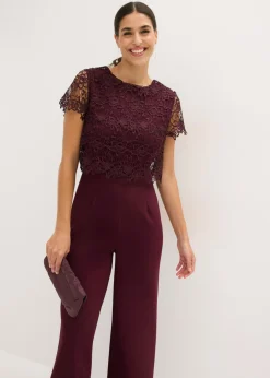 Clearance Mono de neopreno suave con encaje Mujer Monos|Tallas Pequeñas