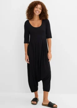Sale Mono de punto de mezcla de viscosa fluida Mujer Monos