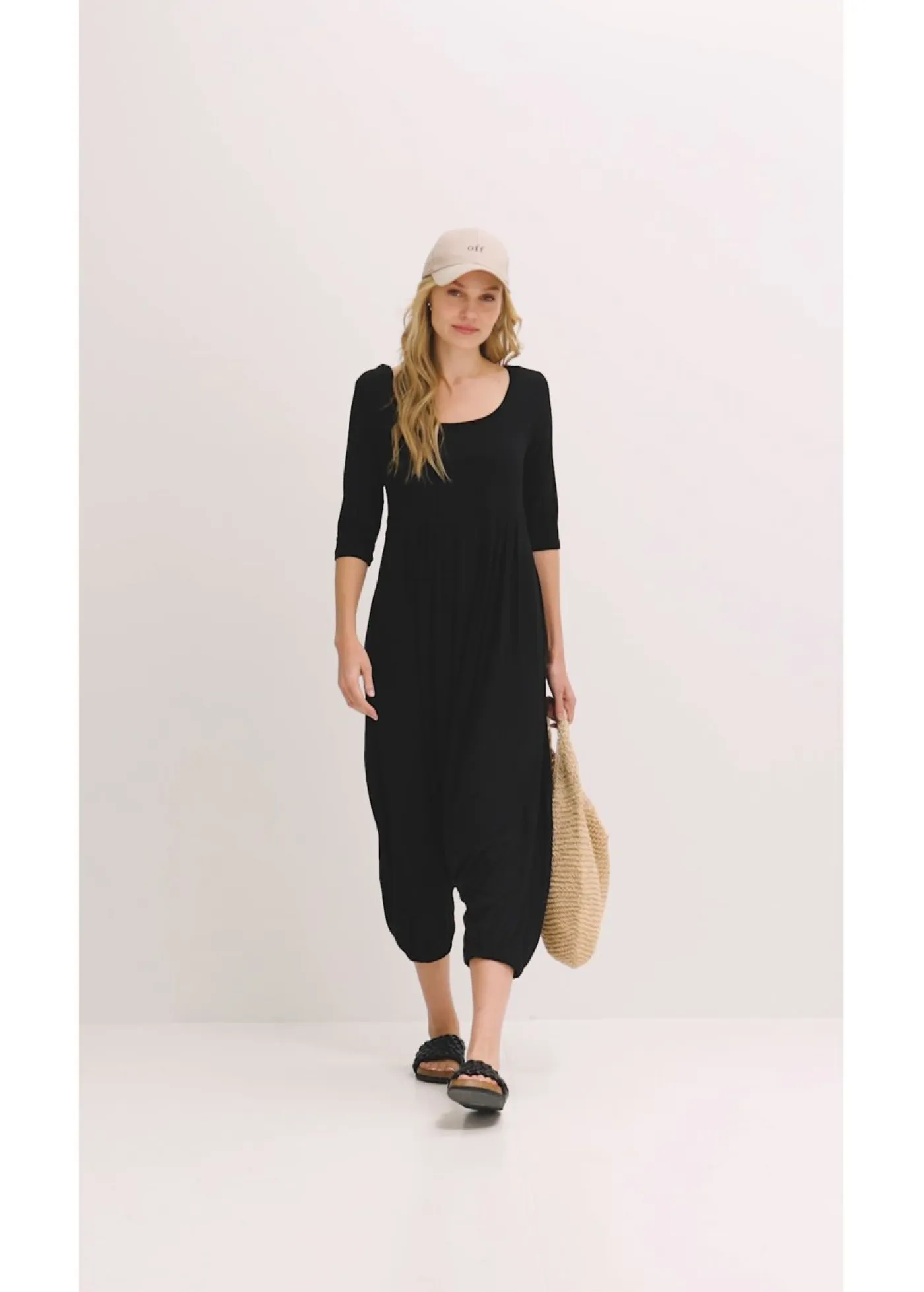 Sale Mono de punto de mezcla de viscosa fluida Mujer Monos