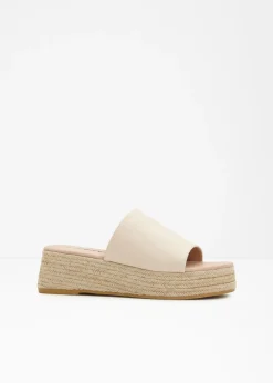 Best Mules de plataforma con aspecto de rafia Mujer Tendencias·Zapatos Veganos|Zapatos Primavera-Verano