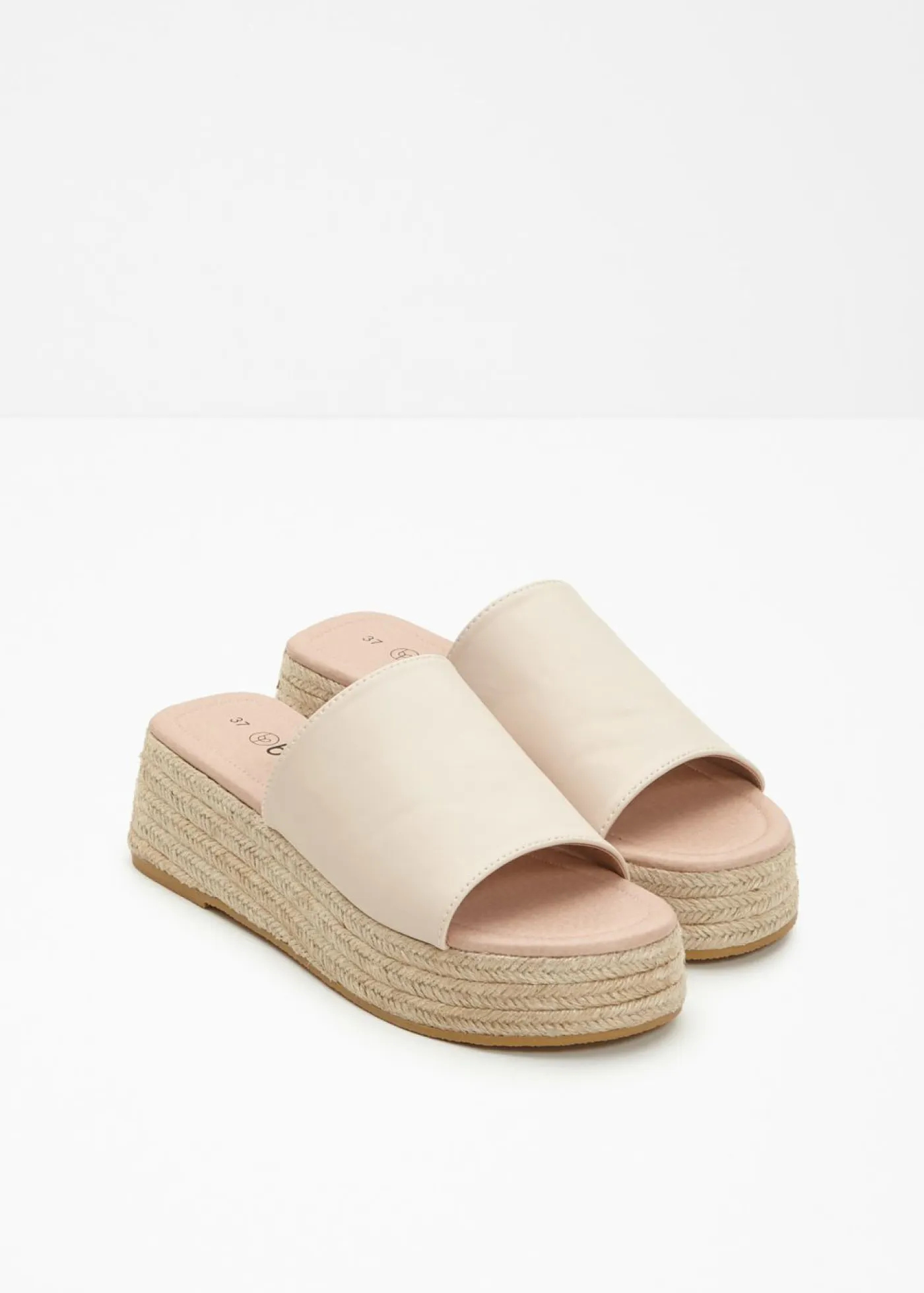 Best Mules de plataforma con aspecto de rafia Mujer Tendencias·Zapatos Veganos|Zapatos Primavera-Verano