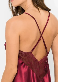 Discount Negliglé de satén Mujer Corsés|Lencería