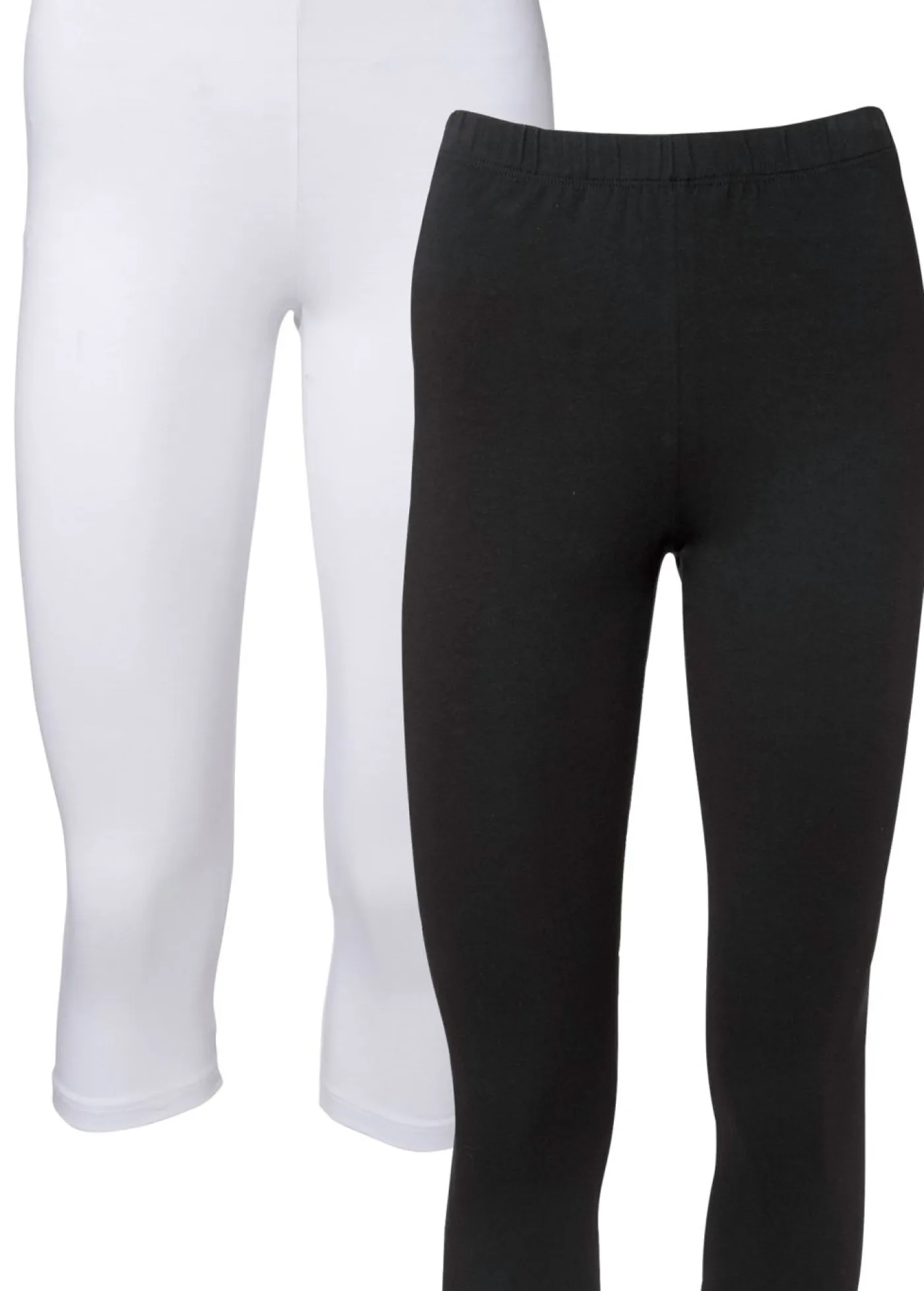 Online Pack de 2 leggings cropped Mujer Básicos|Pantalones