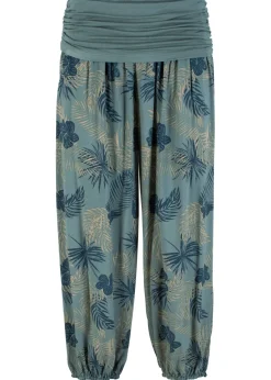 Sale Pantalón 3/4 de mezcla de viscosa fluida Mujer Pantalones