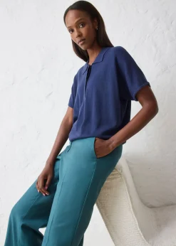 Discount Pantalón acampanado con contenido de lana Mujer Premium|Pantalones