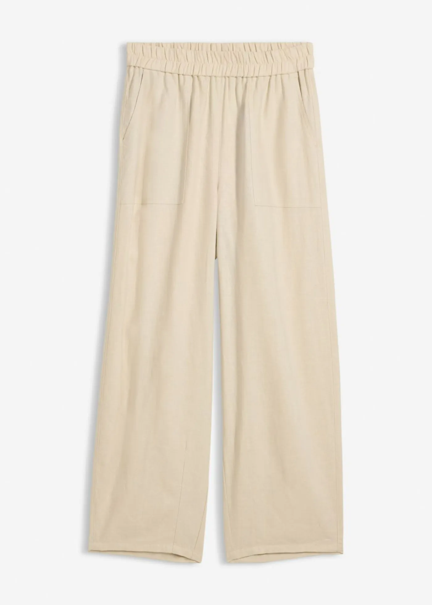Clearance Pantalón acampanado de mezcla de lino ligero Mujer Conjuntos De Ropa|Pantalones
