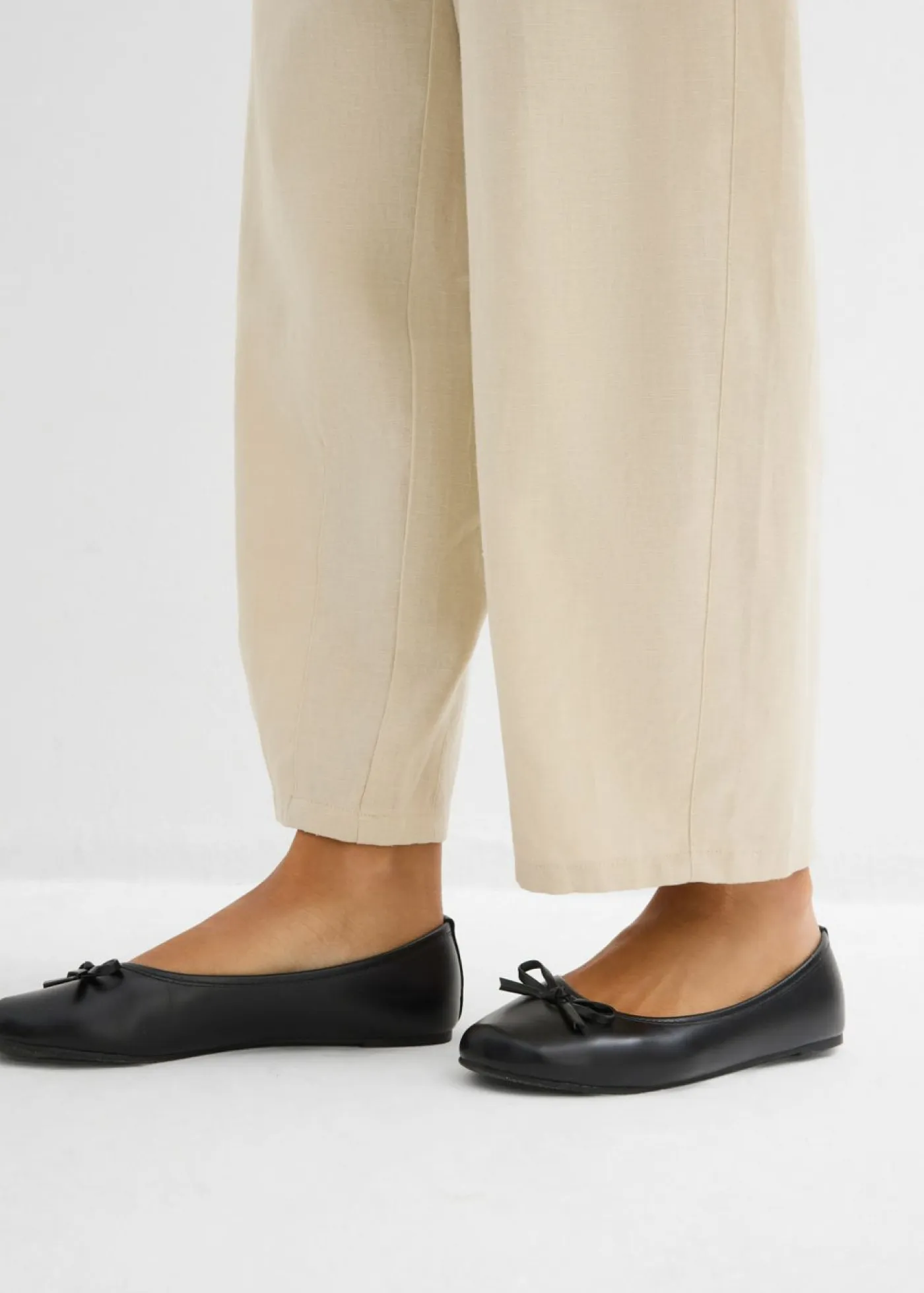 Clearance Pantalón acampanado de mezcla de lino ligero Mujer Conjuntos De Ropa|Pantalones