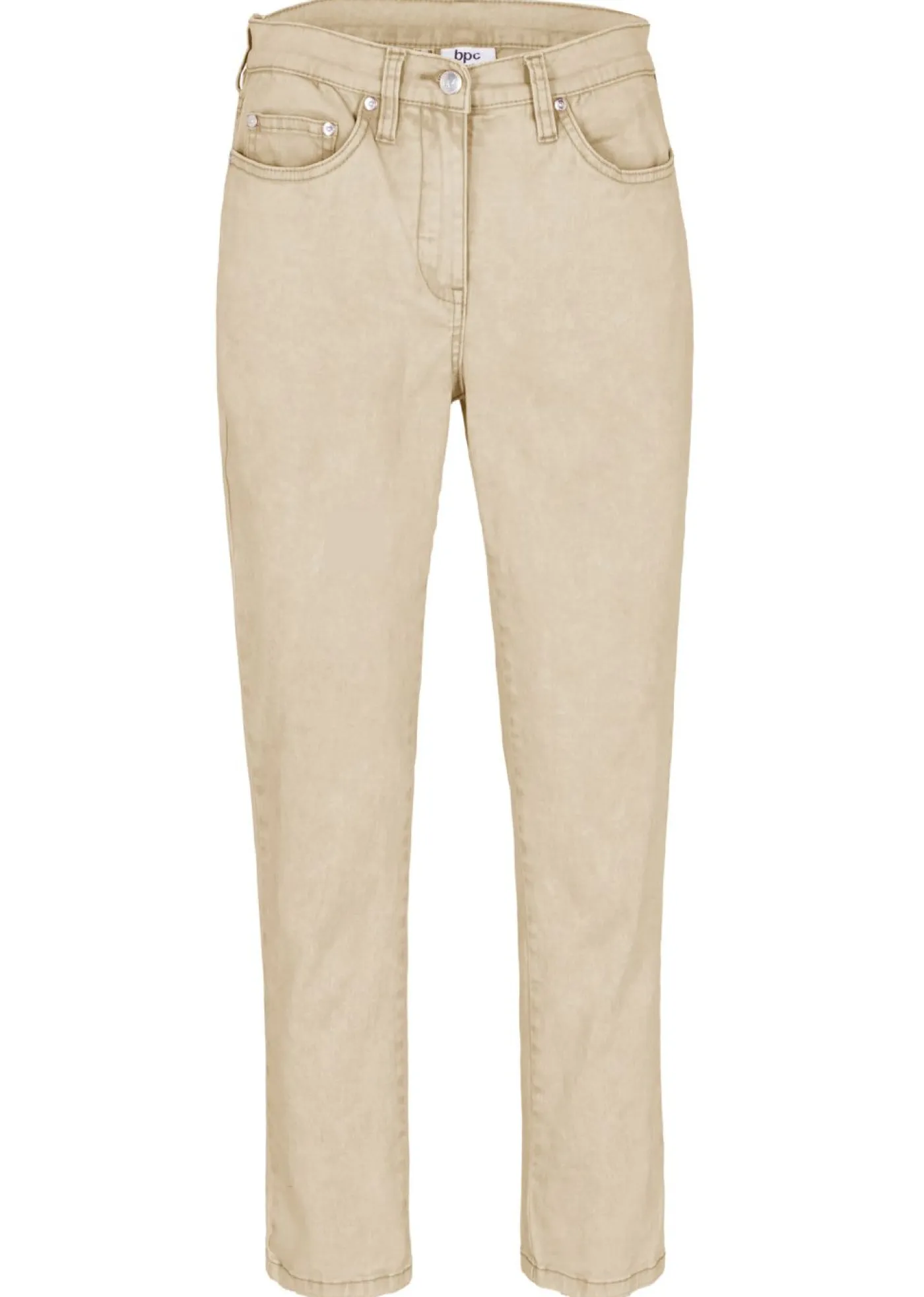 Sale Pantalón acortado de sarga con aspecto desgastado Mujer Pantalones