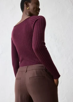 Best Pantalón ajustado con lana Mujer Premium|Pantalones