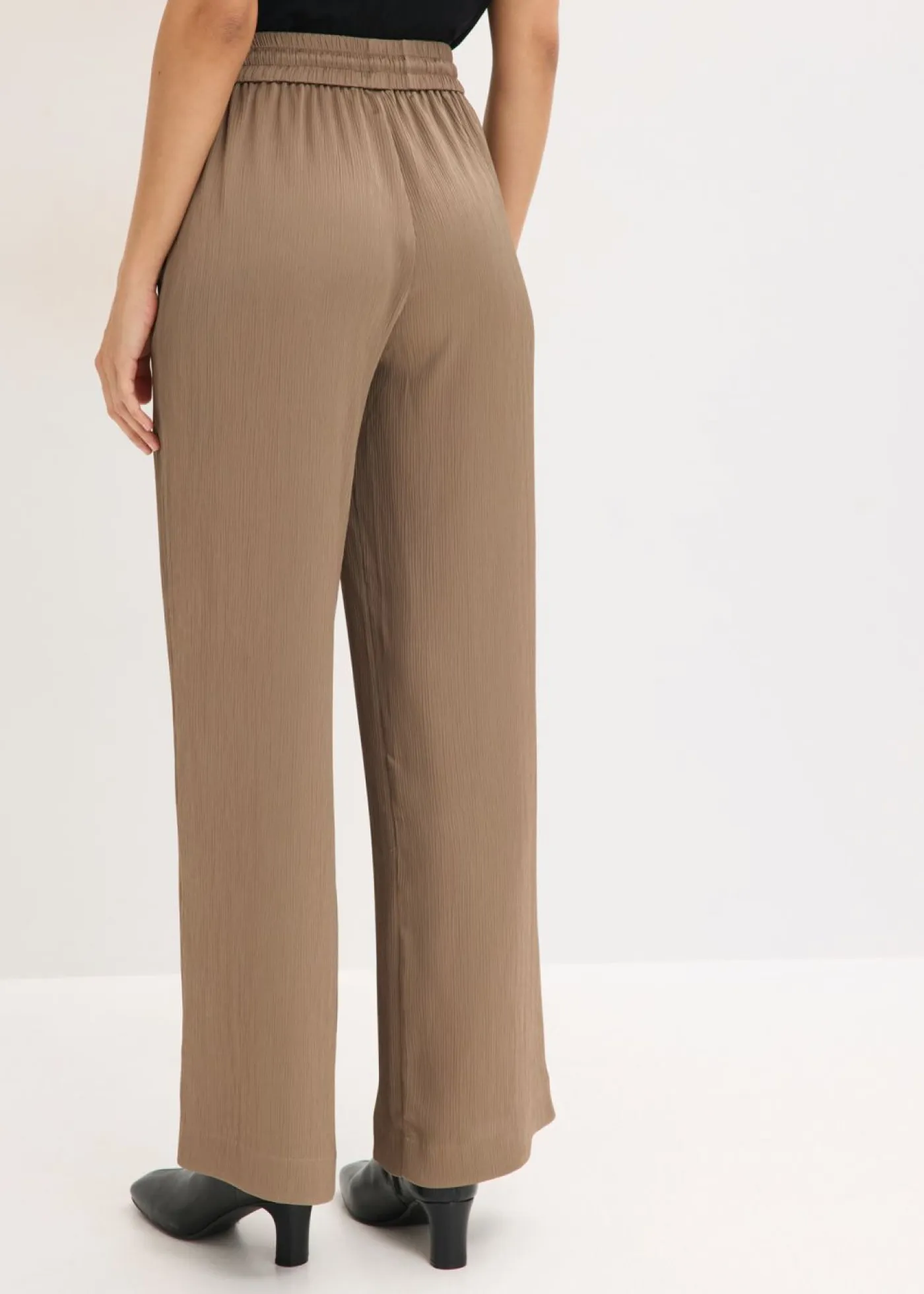 Clearance Pantalón ancho con cinturilla cómoda Mujer Pantalones|Tallas Pequeñas