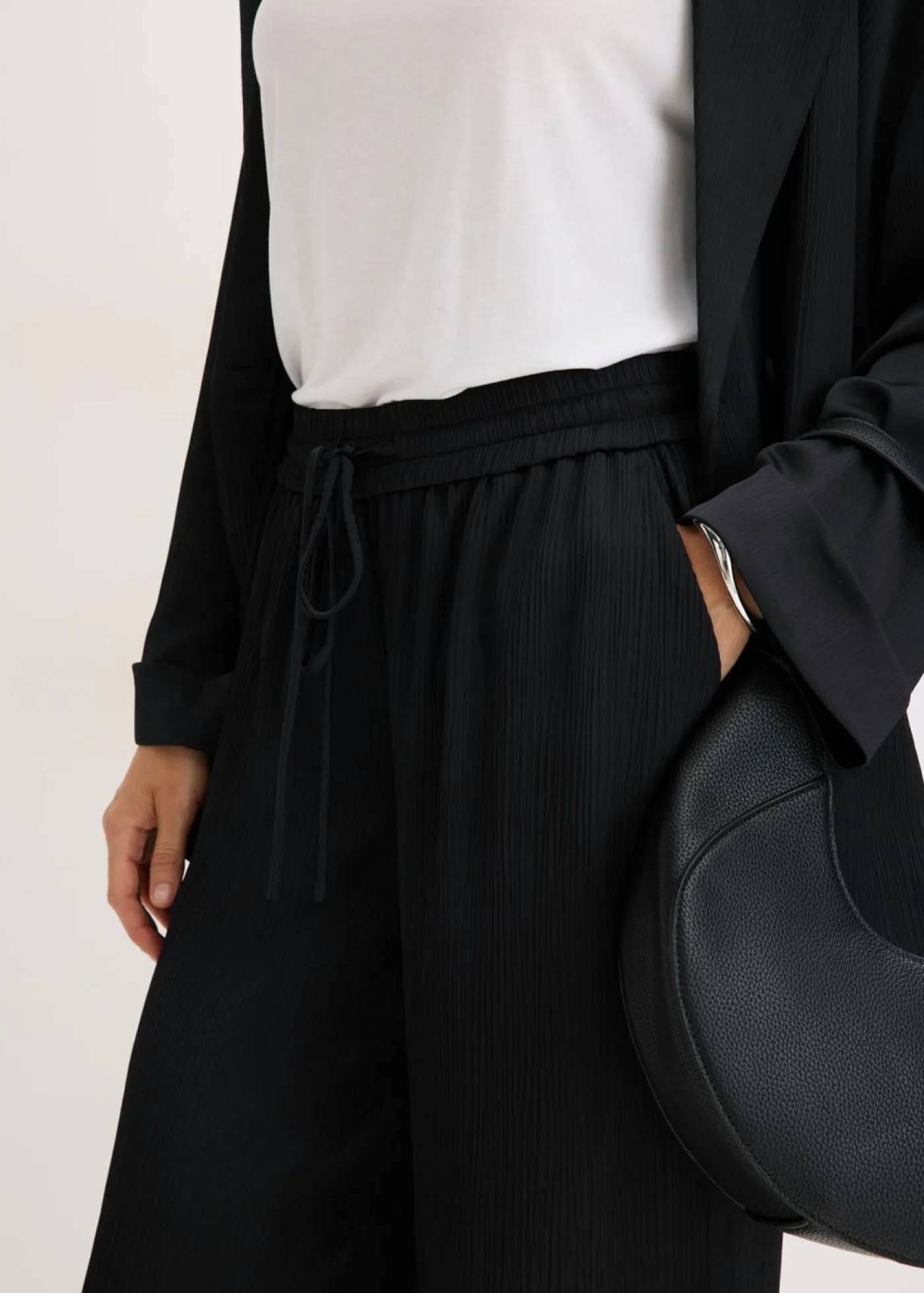 Clearance Pantalón ancho con cinturilla cómoda Mujer Tallas Pequeñas