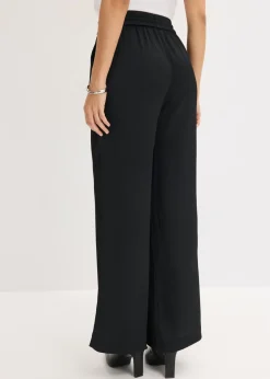 Pantalón ancho con cinturilla cómoda Mujer Pantalones