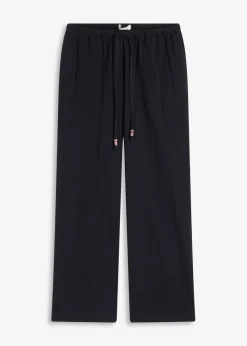 Best Pantalón ancho con efecto estructurado Mujer Pantalones