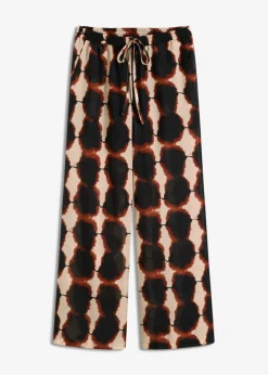 New Pantalón ancho con estampado batik Mujer Conjuntos De Ropa|Pantalones