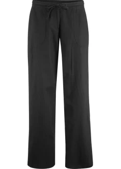 Best Pantalón ancho con lino Mujer Pantalones|Tallas Pequeñas