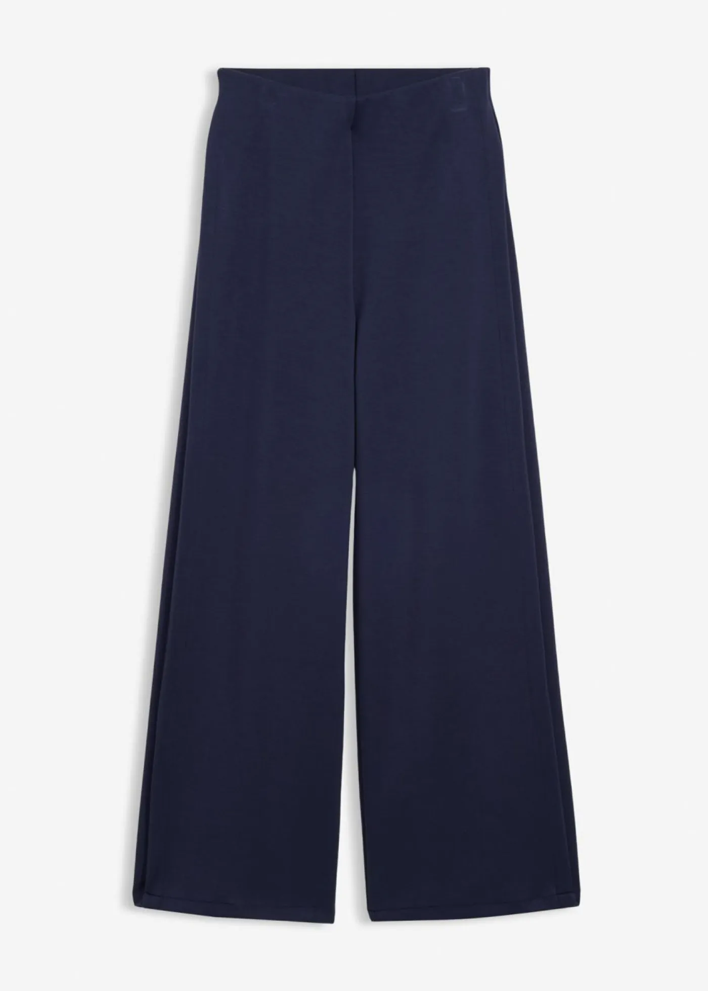 Sale Pantalón ancho de mezcla de modal con pliegue lateral Mujer Esenciales|Pantalones