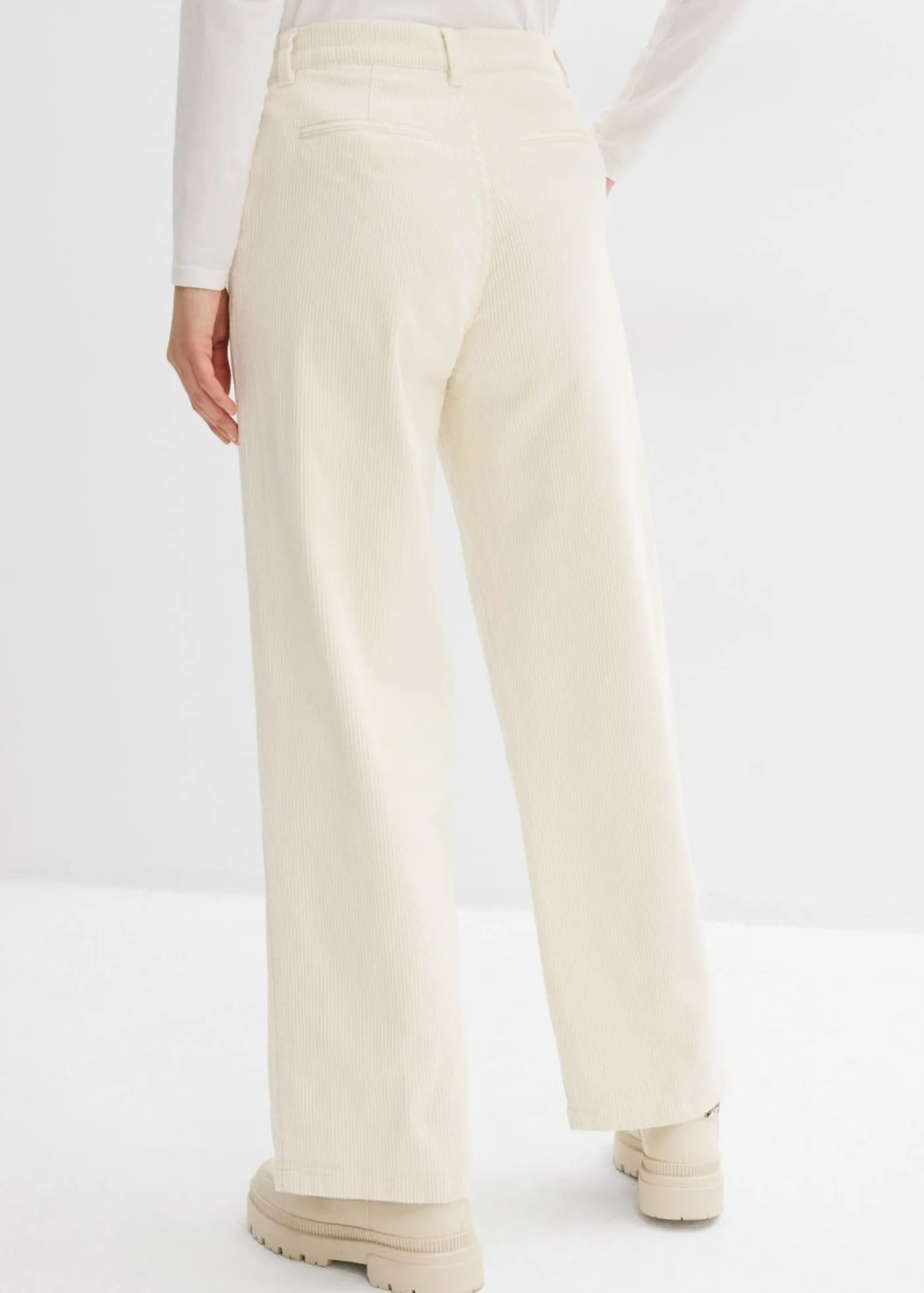 Pantalón ancho de pana Mujer Pantalones