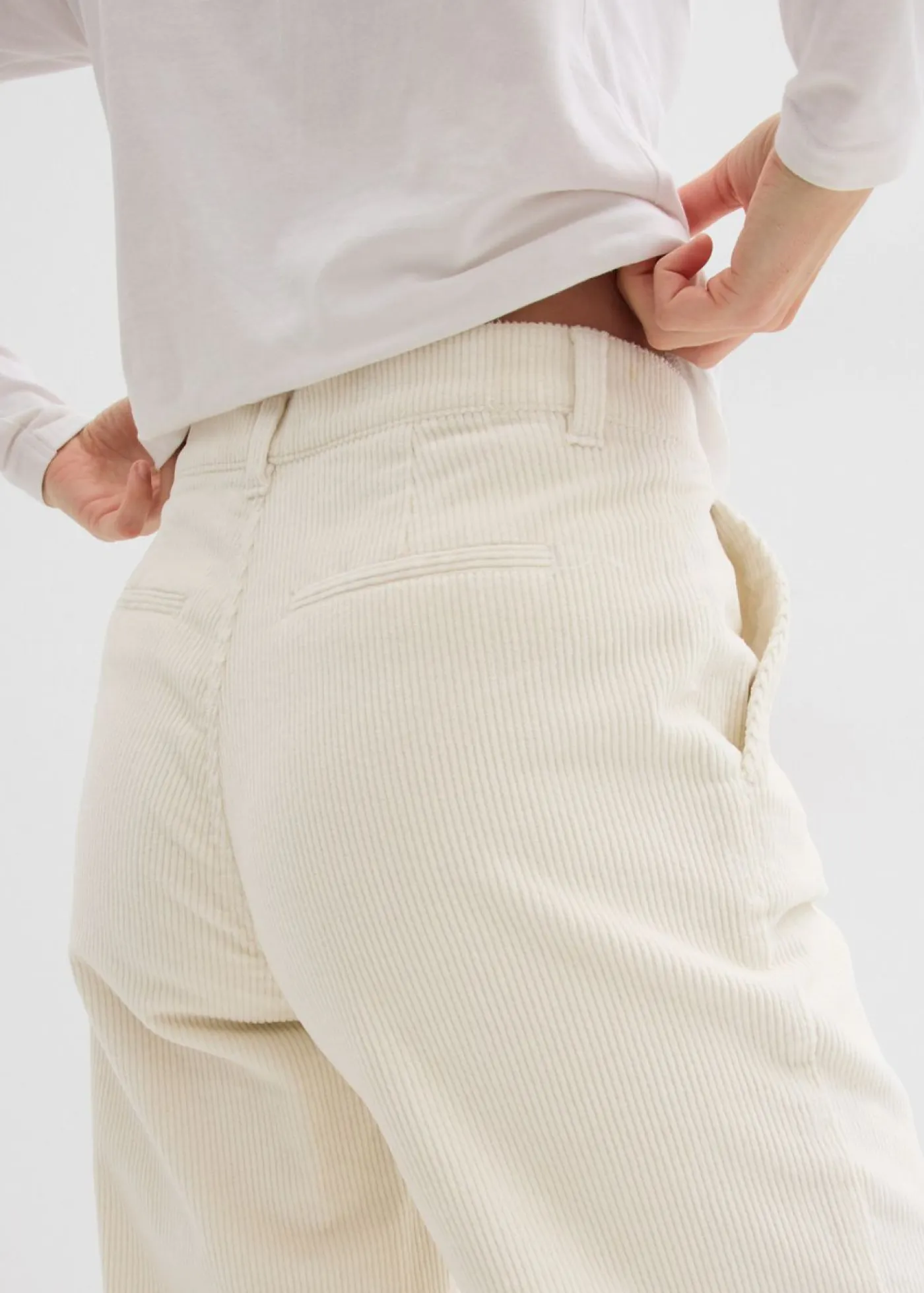 Pantalón ancho de pana Mujer Pantalones