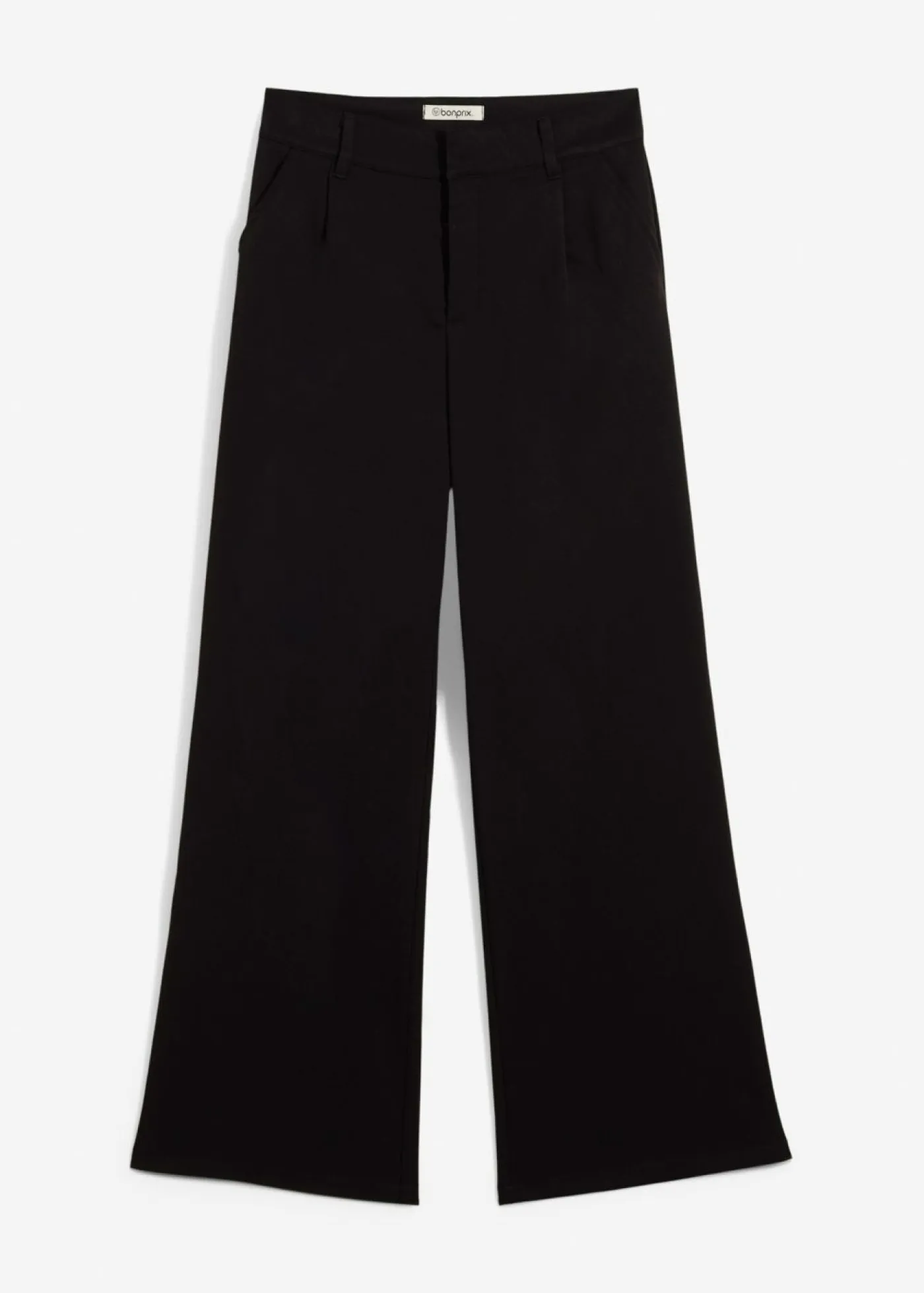 Clearance Pantalón ancho de pliegues de mezcla de viscosa Mujer Pantalones