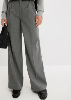 Discount Pantalón ancho de pliegues Mujer Pantalones