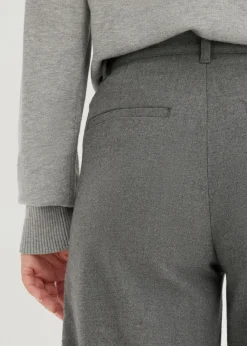 Discount Pantalón ancho de pliegues Mujer Pantalones