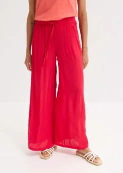 Best Pantalón ancho de viscosa fina Mujer Pantalones