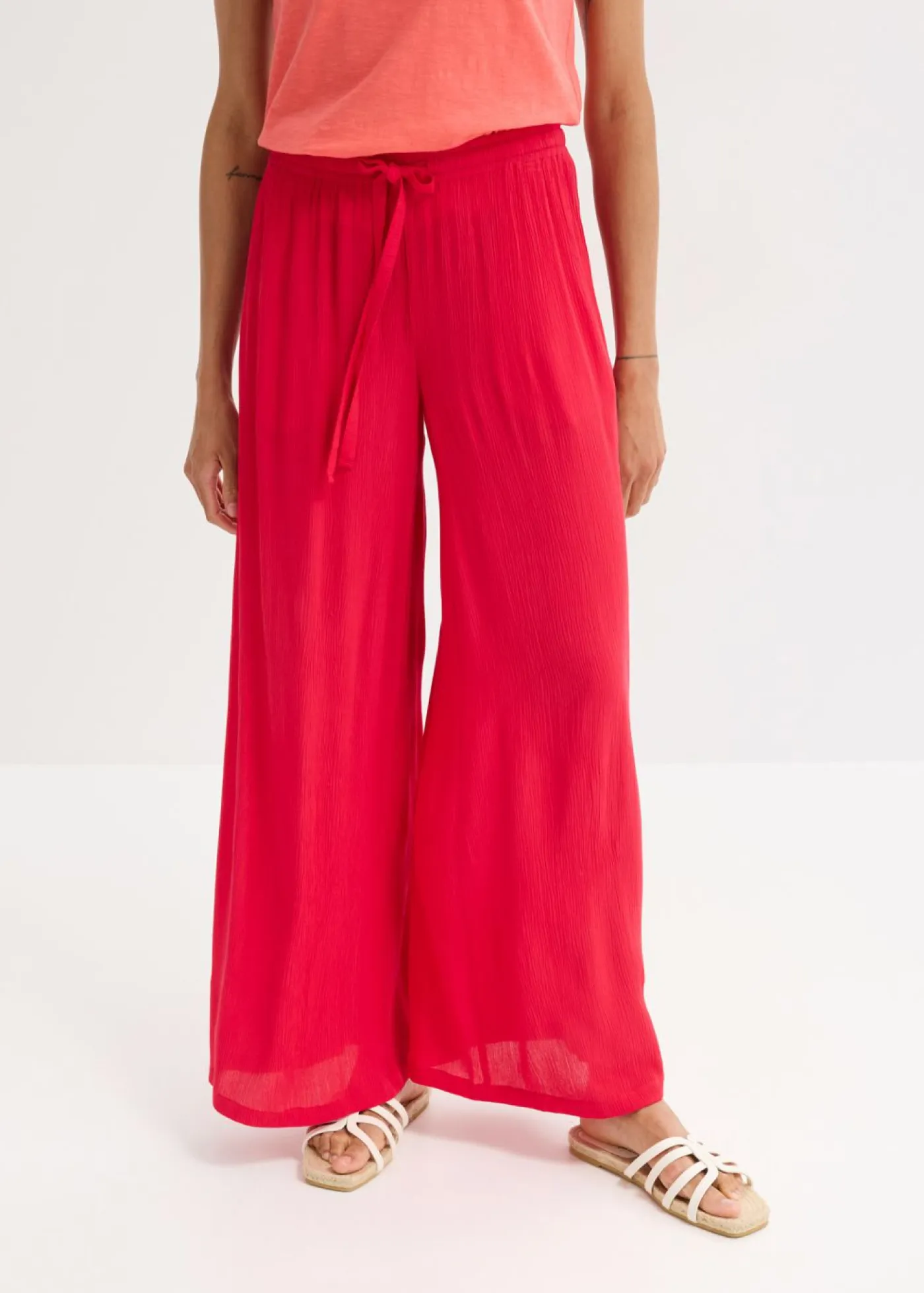 Best Pantalón ancho de viscosa fina Mujer Pantalones