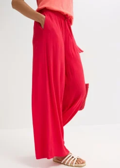 Best Pantalón ancho de viscosa fina Mujer Pantalones