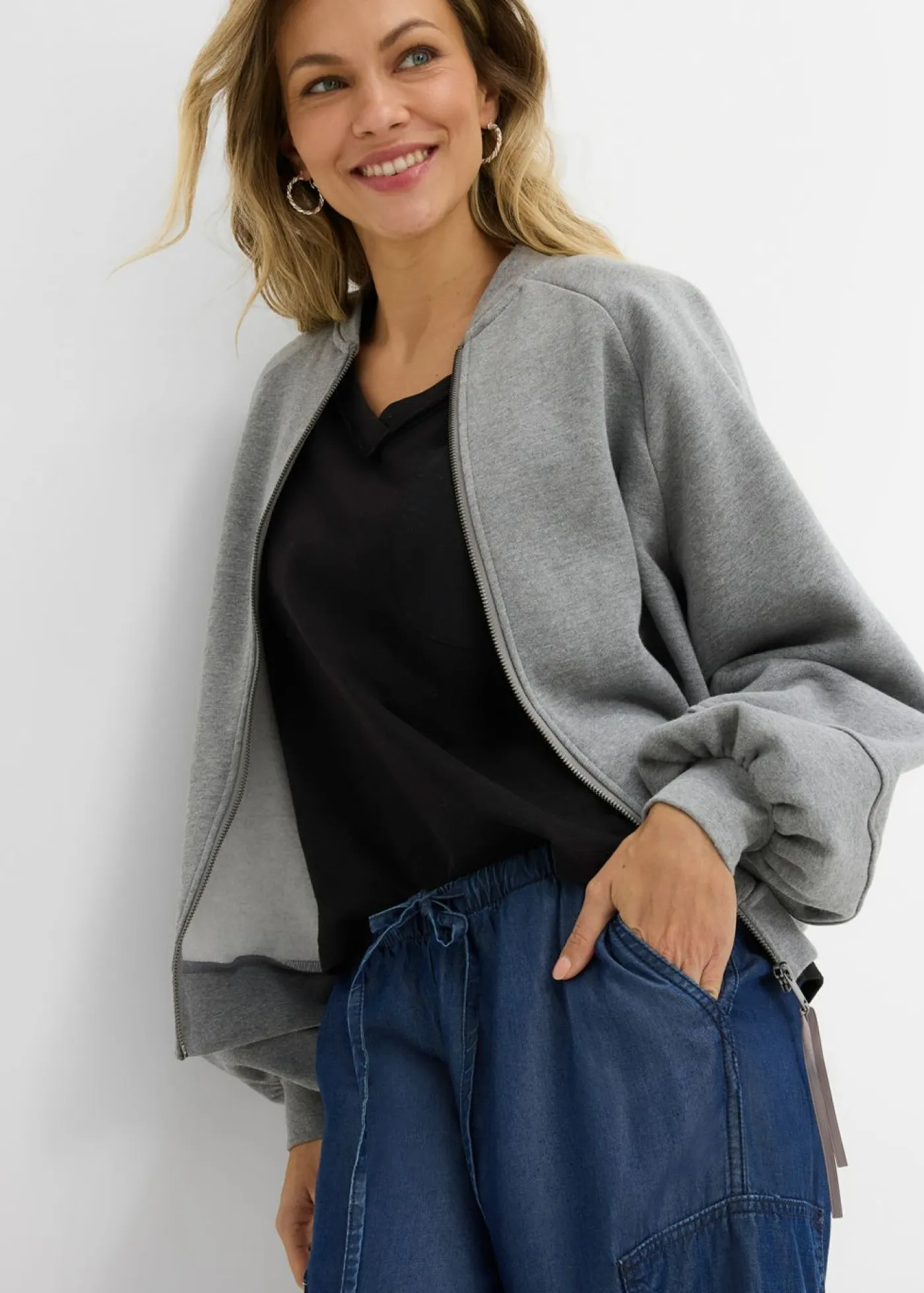 Discount Pantalón ancho sin cierre de lyocell fluido Mujer Pantalones|Novedades