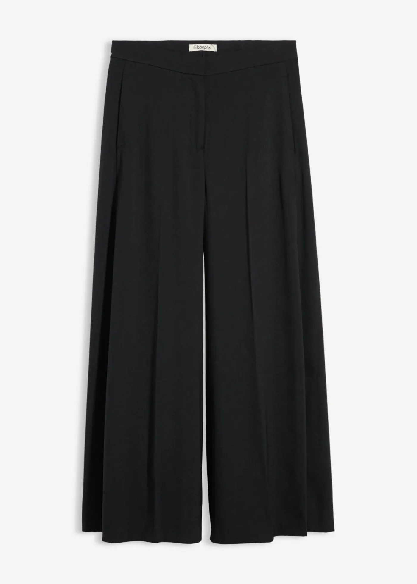 Pantalón ancho y fluido con cinturilla cómoda Mujer Esenciales|Pantalones